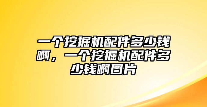 一個(gè)挖掘機(jī)配件多少錢啊，一個(gè)挖掘機(jī)配件多少錢啊圖片