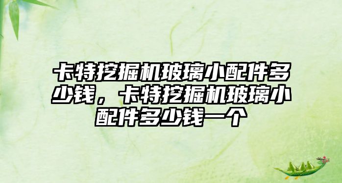 卡特挖掘機玻璃小配件多少錢，卡特挖掘機玻璃小配件多少錢一個