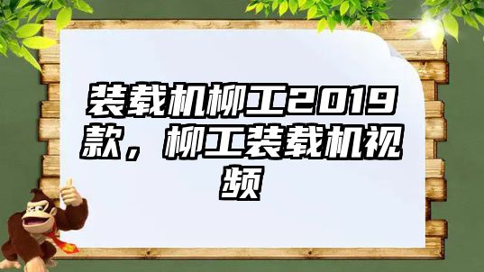 裝載機柳工2019款，柳工裝載機視頻