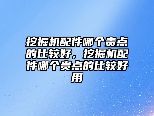 挖掘機配件哪個貴點的比較好，挖掘機配件哪個貴點的比較好用