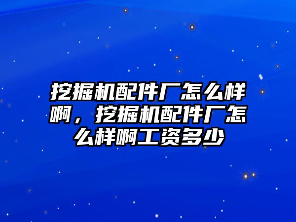 挖掘機配件廠怎么樣啊，挖掘機配件廠怎么樣啊工資多少