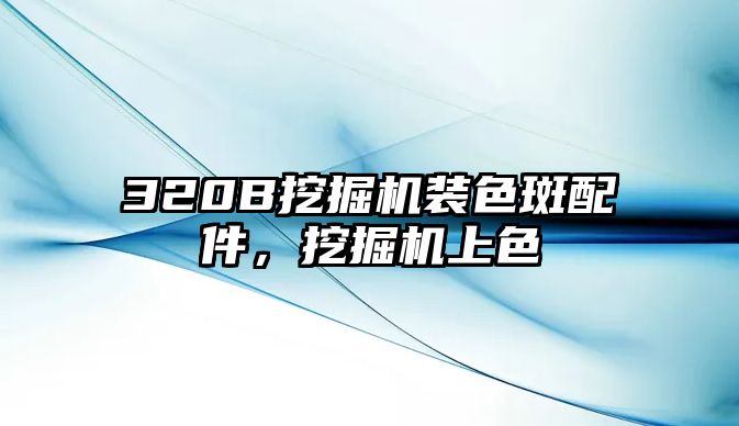 320B挖掘機裝色斑配件，挖掘機上色