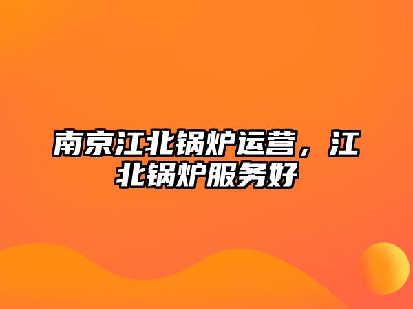 南京江北鍋爐運(yùn)營，江北鍋爐服務(wù)好