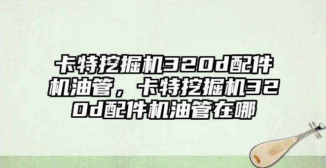 卡特挖掘機320d配件機油管，卡特挖掘機320d配件機油管在哪