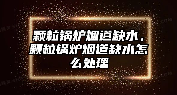 顆粒鍋爐煙道缺水，顆粒鍋爐煙道缺水怎么處理