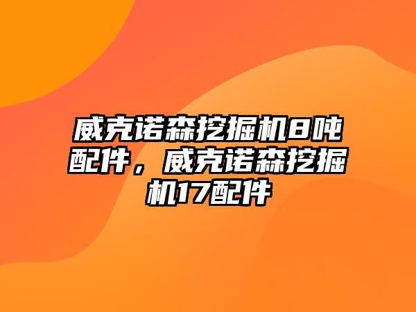 威克諾森挖掘機8噸配件，威克諾森挖掘機17配件