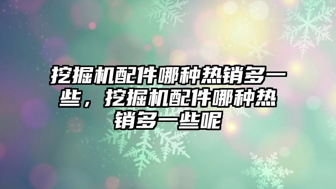 挖掘機配件哪種熱銷多一些，挖掘機配件哪種熱銷多一些呢