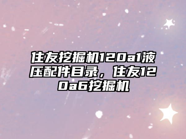 住友挖掘機(jī)120a1液壓配件目錄，住友120a6挖掘機(jī)