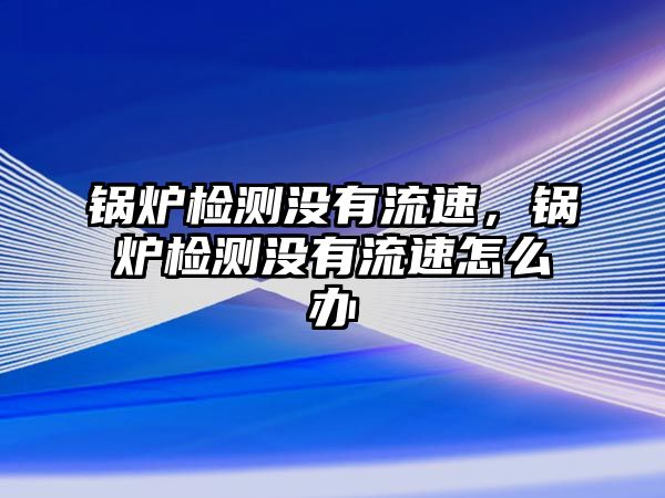 鍋爐檢測(cè)沒(méi)有流速，鍋爐檢測(cè)沒(méi)有流速怎么辦