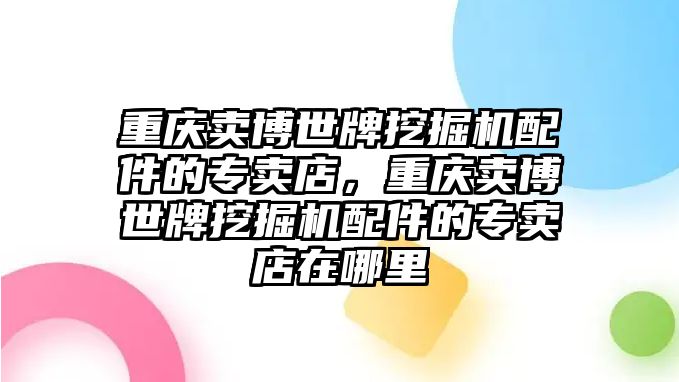 重慶賣博世牌挖掘機(jī)配件的專賣店，重慶賣博世牌挖掘機(jī)配件的專賣店在哪里