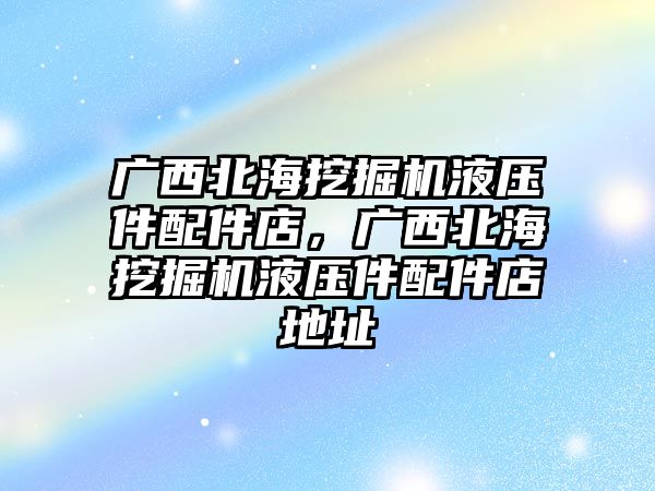 廣西北海挖掘機(jī)液壓件配件店，廣西北海挖掘機(jī)液壓件配件店地址