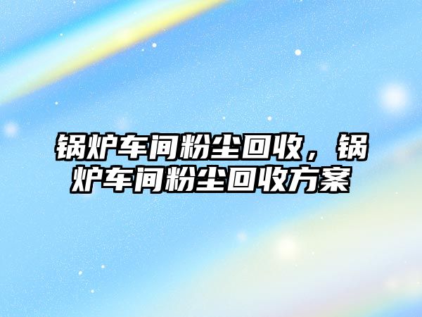 鍋爐車間粉塵回收，鍋爐車間粉塵回收方案