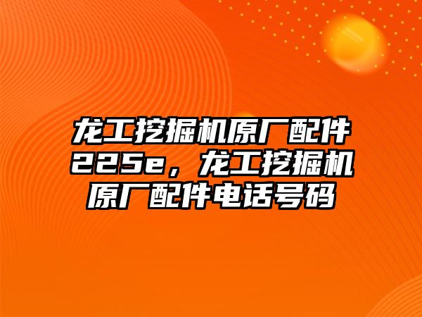 龍工挖掘機(jī)原廠配件225e，龍工挖掘機(jī)原廠配件電話號(hào)碼