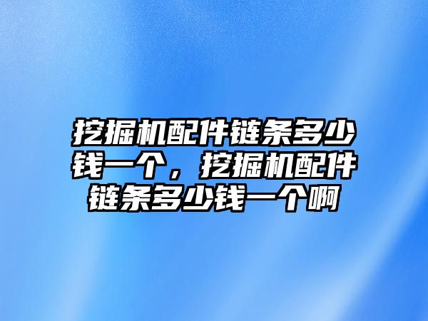 挖掘機(jī)配件鏈條多少錢一個，挖掘機(jī)配件鏈條多少錢一個啊