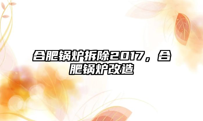 合肥鍋爐拆除2017，合肥鍋爐改造