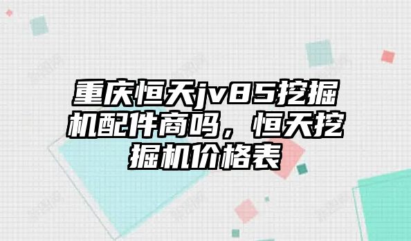 重慶恒天jv85挖掘機配件商嗎，恒天挖掘機價格表