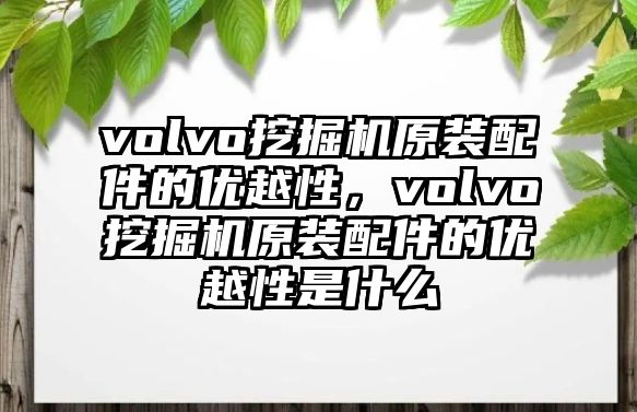 volvo挖掘機原裝配件的優(yōu)越性，volvo挖掘機原裝配件的優(yōu)越性是什么