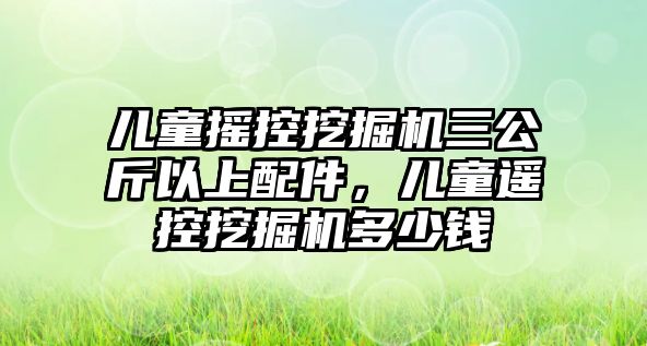 兒童搖控挖掘機三公斤以上配件，兒童遙控挖掘機多少錢