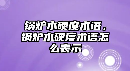 鍋爐水硬度術(shù)語，鍋爐水硬度術(shù)語怎么表示