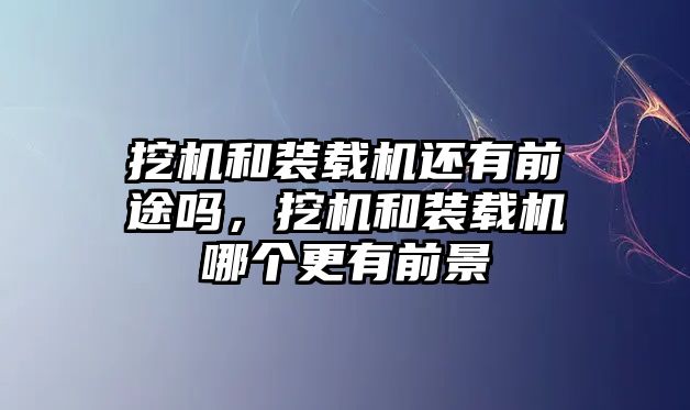 挖機(jī)和裝載機(jī)還有前途嗎，挖機(jī)和裝載機(jī)哪個更有前景