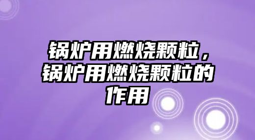 鍋爐用燃燒顆粒，鍋爐用燃燒顆粒的作用