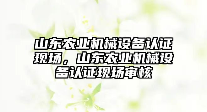 山東農(nóng)業(yè)機(jī)械設(shè)備認(rèn)證現(xiàn)場(chǎng)，山東農(nóng)業(yè)機(jī)械設(shè)備認(rèn)證現(xiàn)場(chǎng)審核