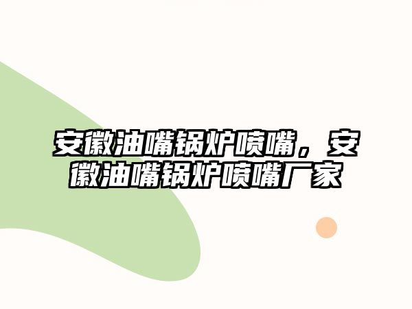 安徽油嘴鍋爐噴嘴，安徽油嘴鍋爐噴嘴廠家