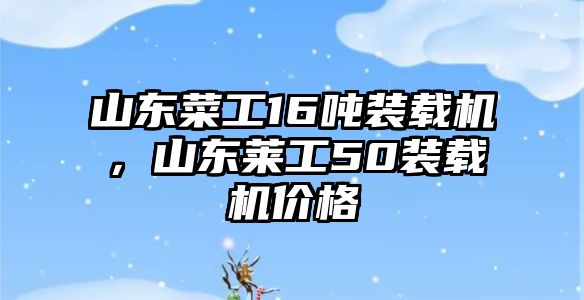 山東菜工16噸裝載機，山東萊工50裝載機價格