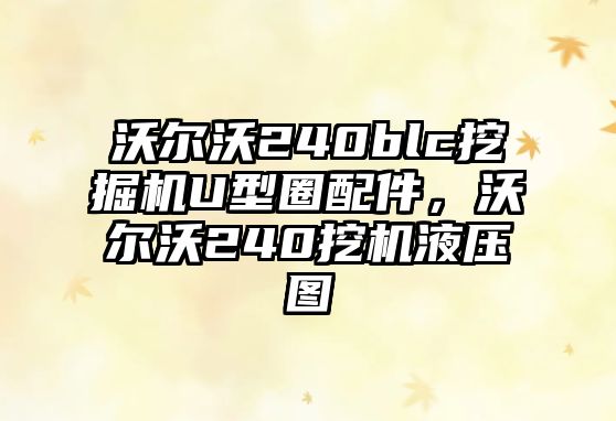 沃爾沃240blc挖掘機(jī)U型圈配件，沃爾沃240挖機(jī)液壓圖