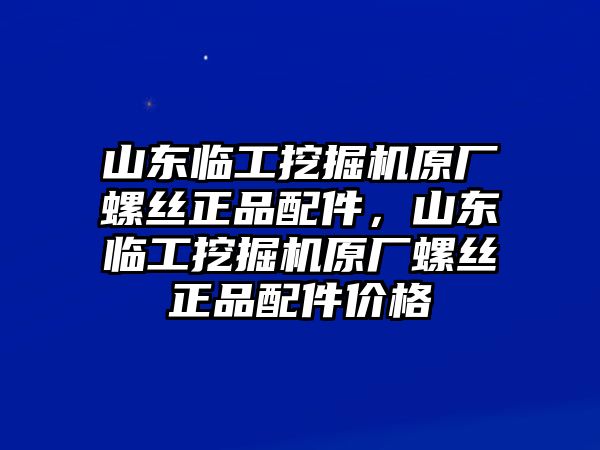 山東臨工挖掘機(jī)原廠螺絲正品配件，山東臨工挖掘機(jī)原廠螺絲正品配件價(jià)格