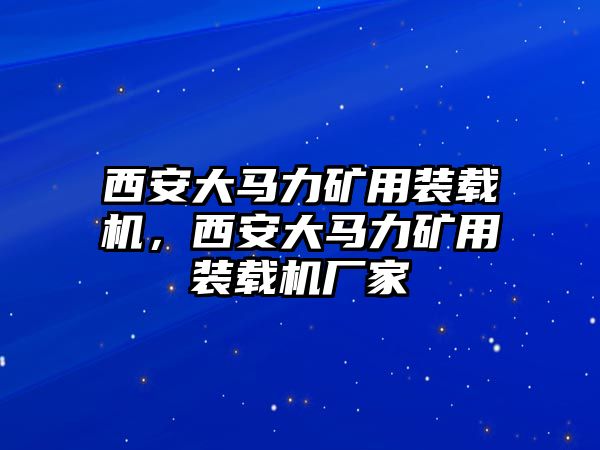 西安大馬力礦用裝載機，西安大馬力礦用裝載機廠家