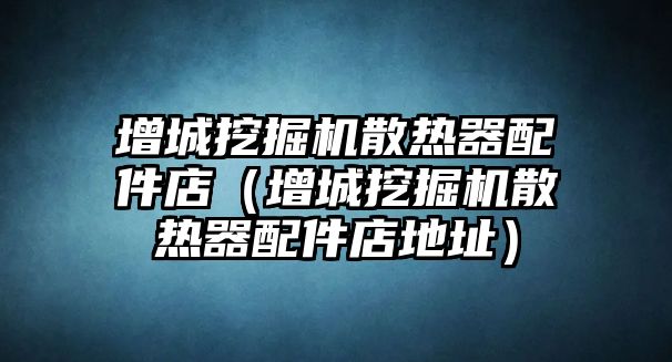 增城挖掘機(jī)散熱器配件店（增城挖掘機(jī)散熱器配件店地址）